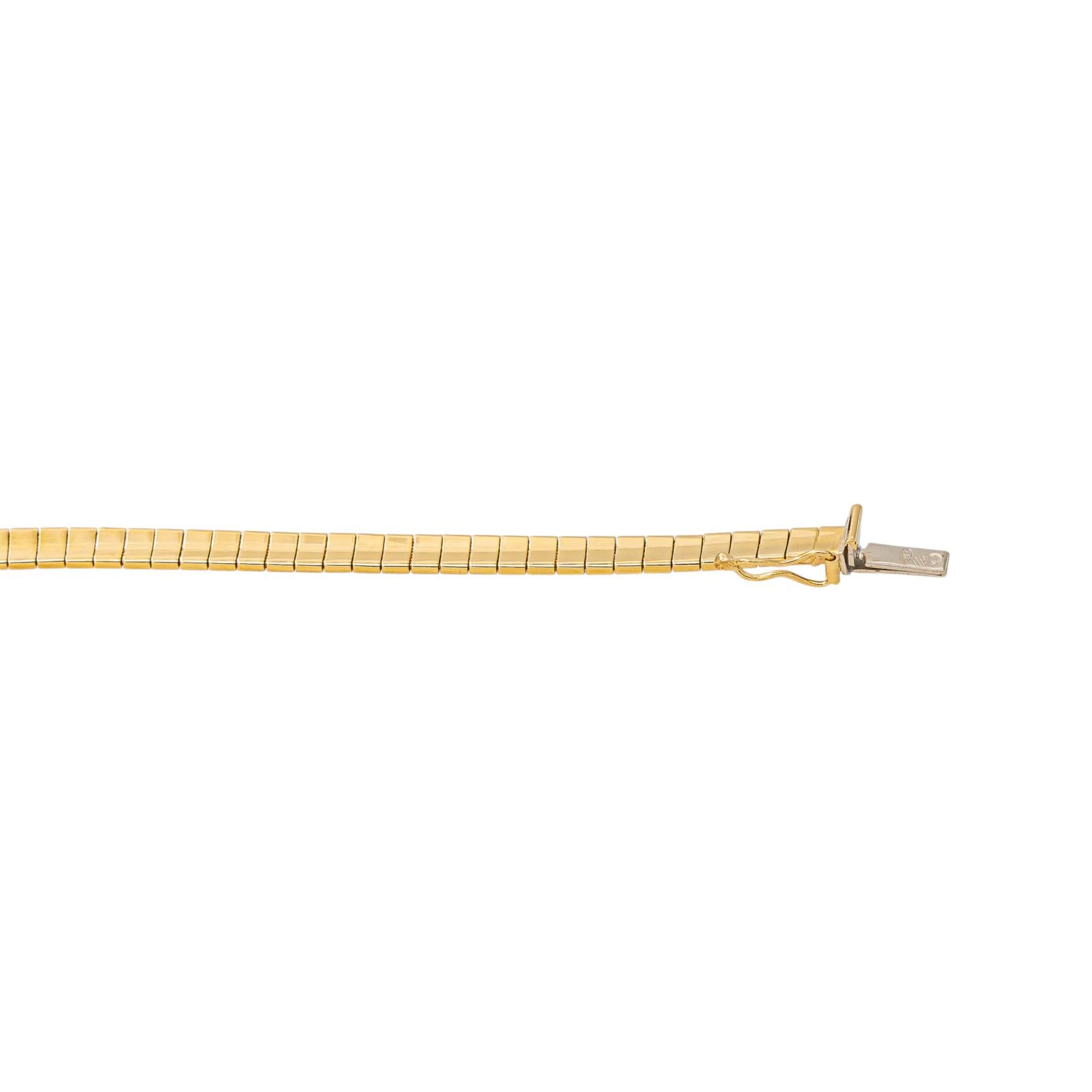 Yellow Gold Omega Link Necklace