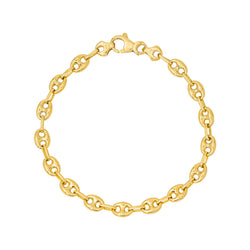 Bracelet Maille grain de café Or jaune