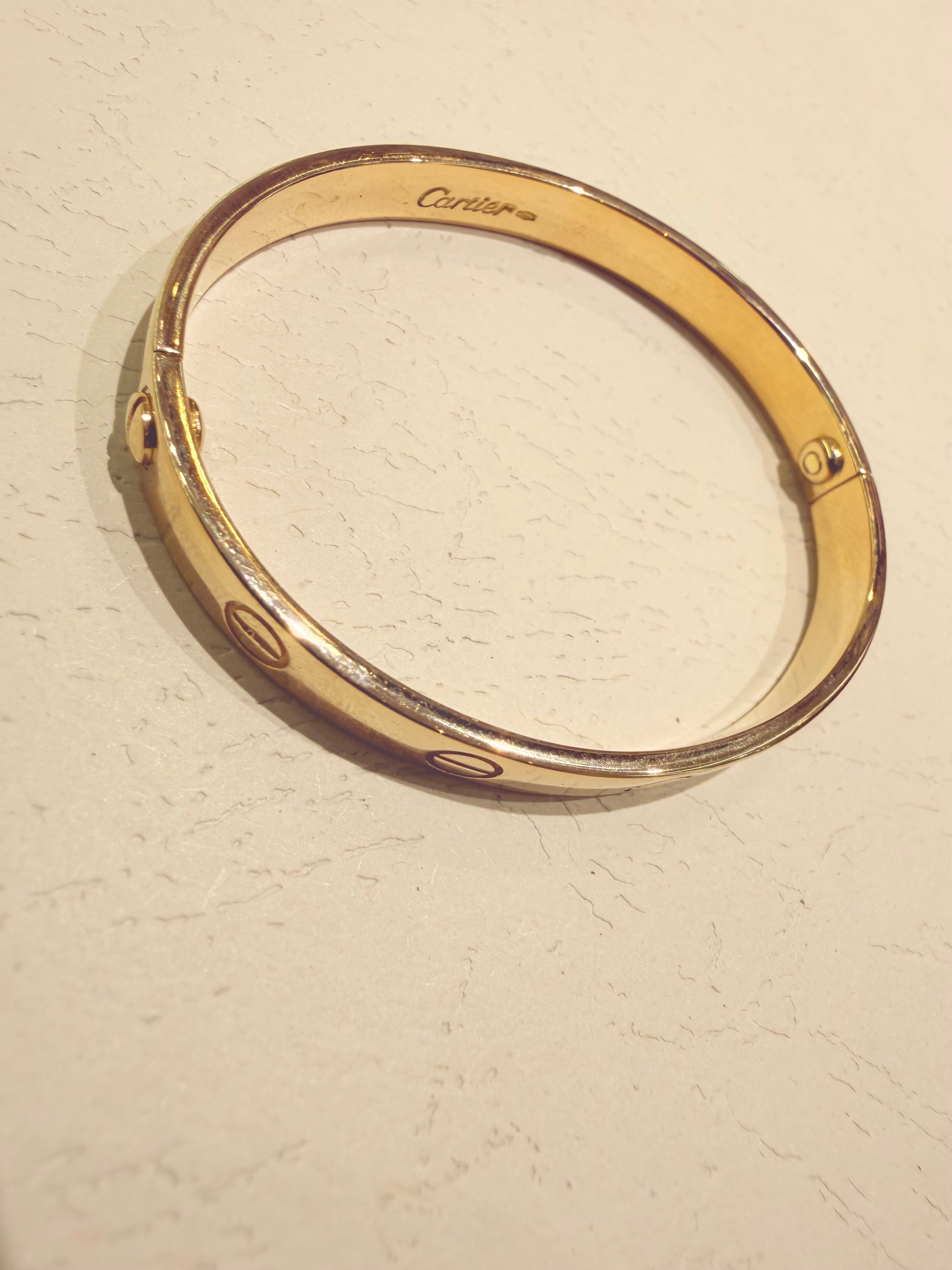 CARTIER "Love" Yellow Gold Bangle Bracelet