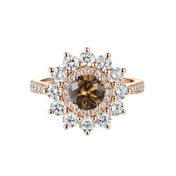 Entourage GEMMYO "Lefkos" Ring in Rose gold and Diamonds