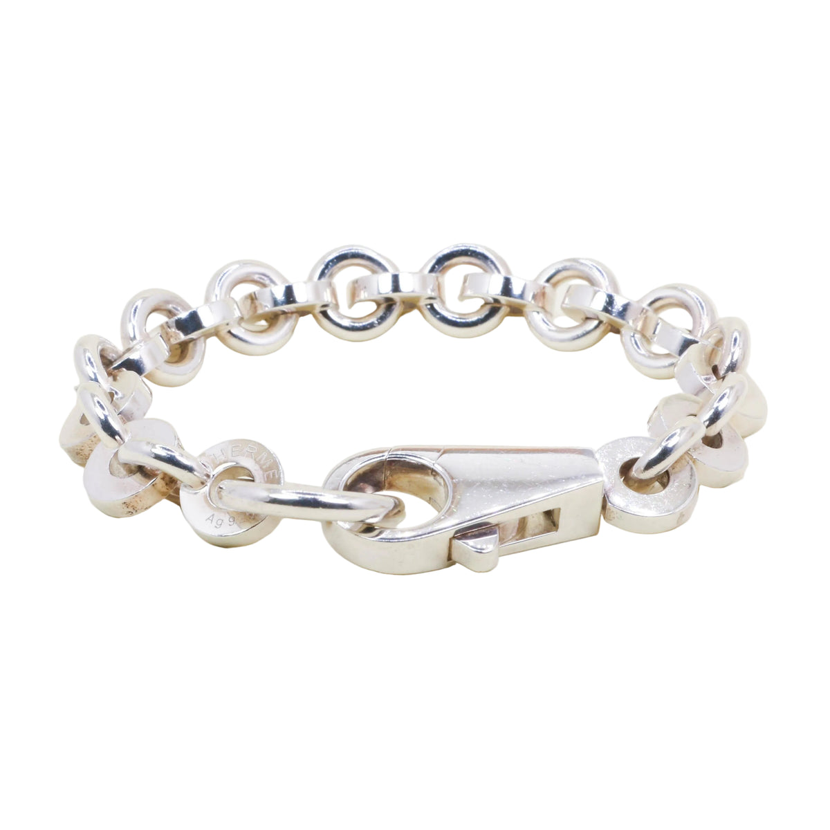HERMÈS "Voltige" Silver Link Bracelet
