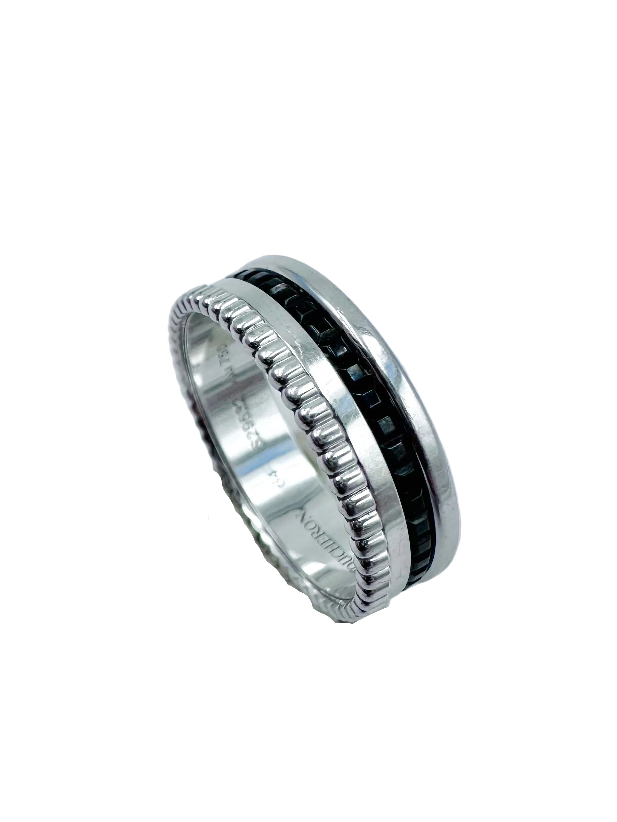 BOUCHERON "Quatre Black Edition" Ring in white gold and black PVD