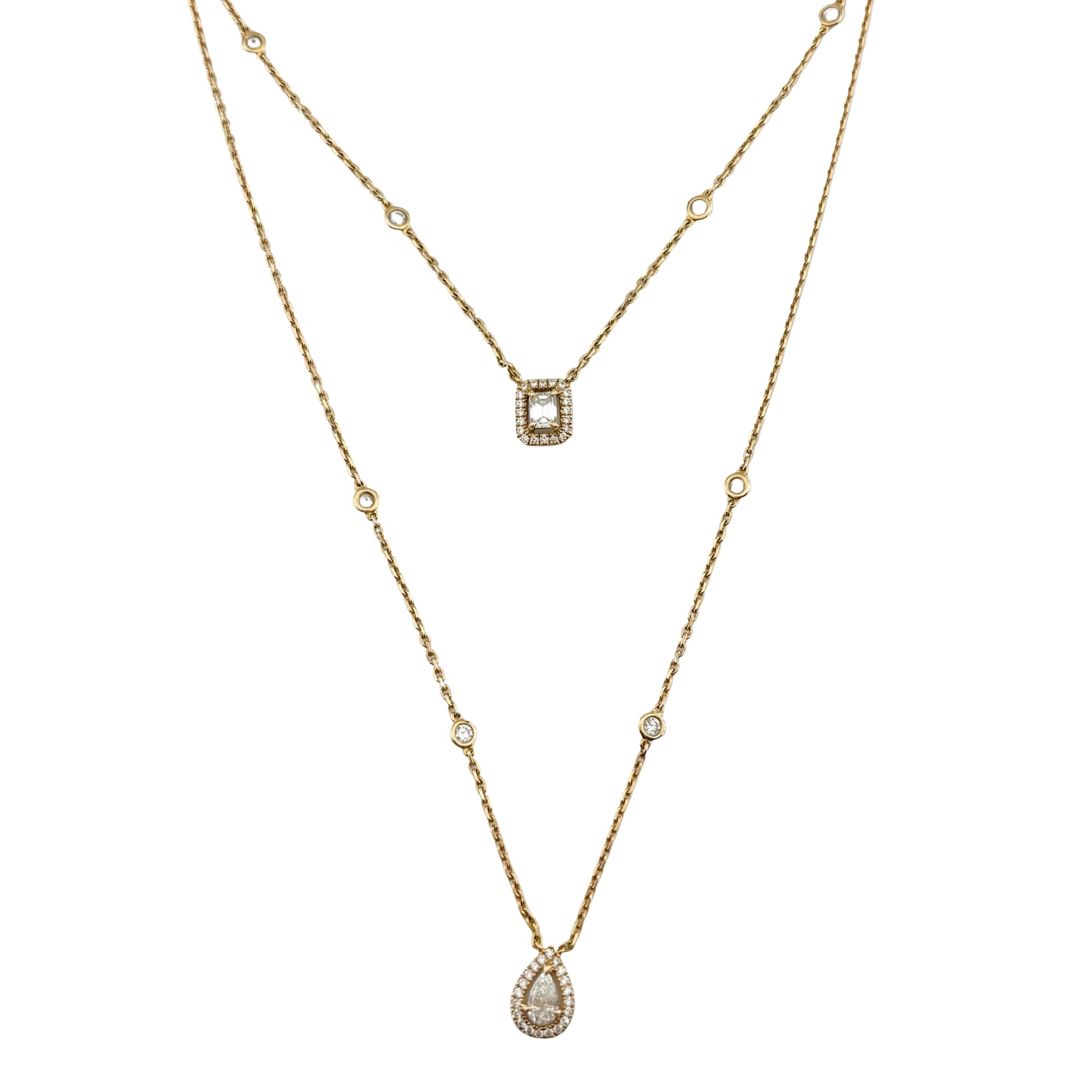 MESSIKA "My Twin" PM Double-Strand Necklace in rose gold and diamonds