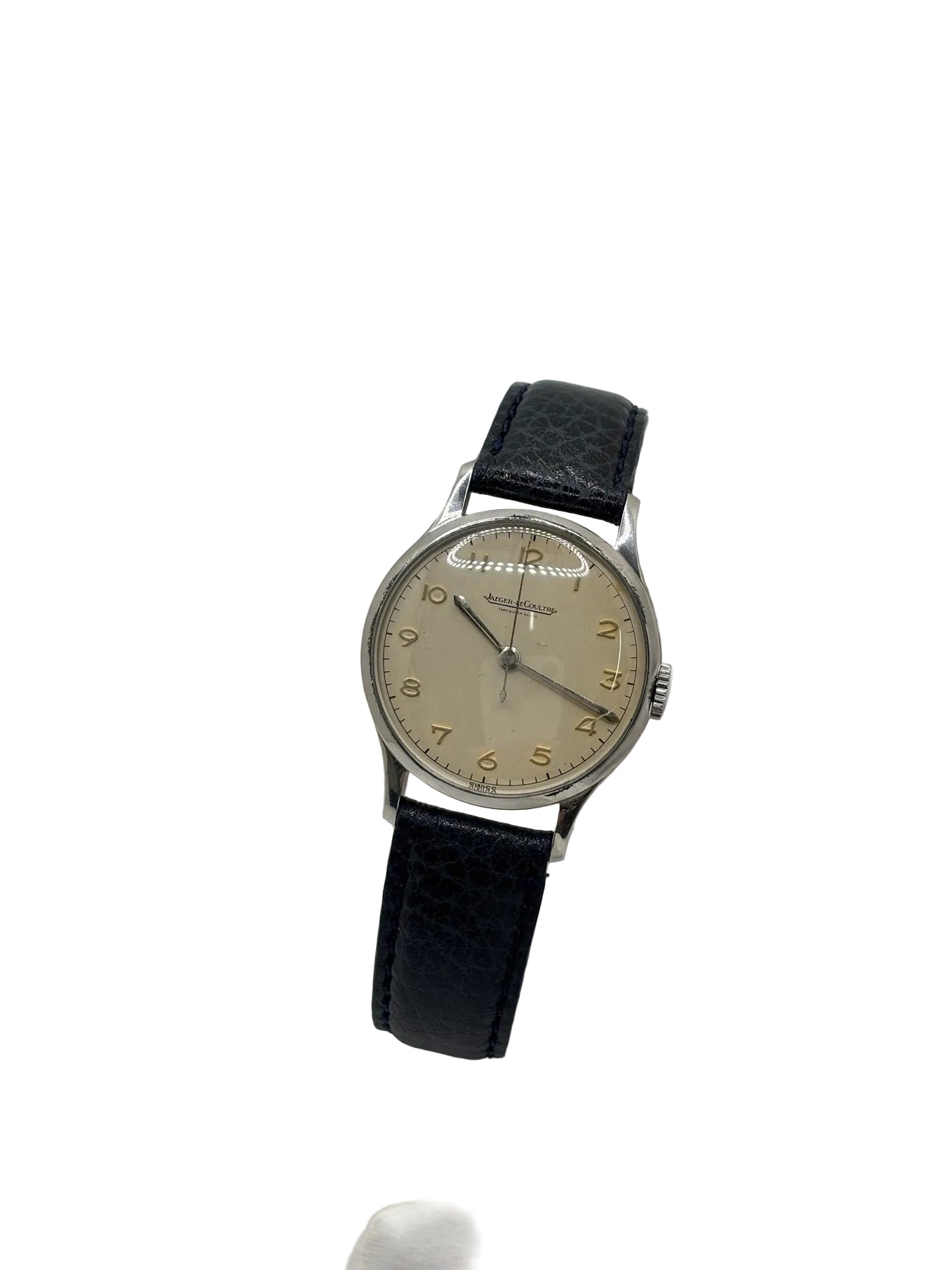 JAEGER-LECOULTRE Watch in Steel and Leather