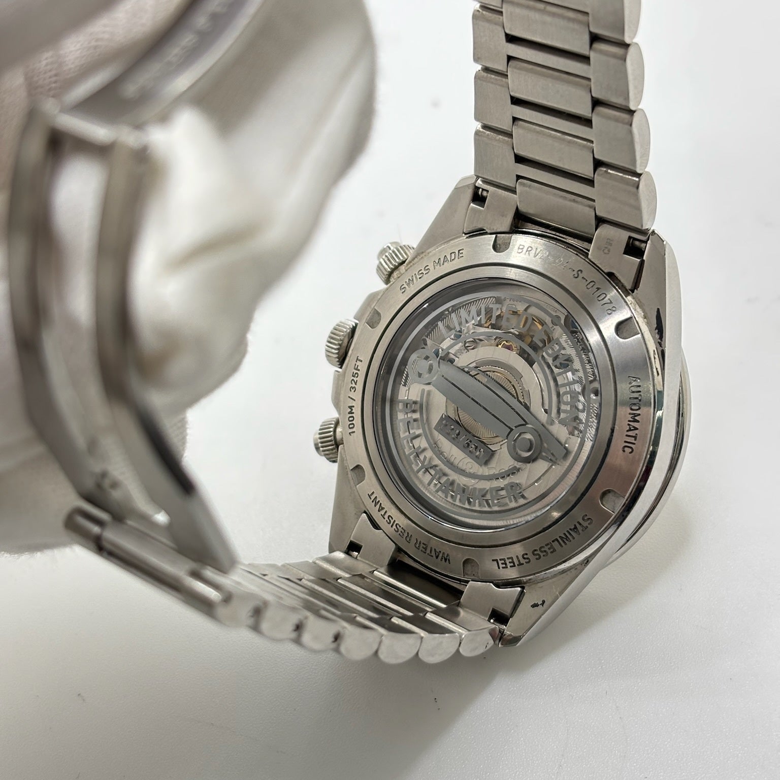 BELL & ROSS "BR V2 Chronograph Heritage" Watch in Stainless Steel