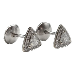 White Gold and Diamond Earrings