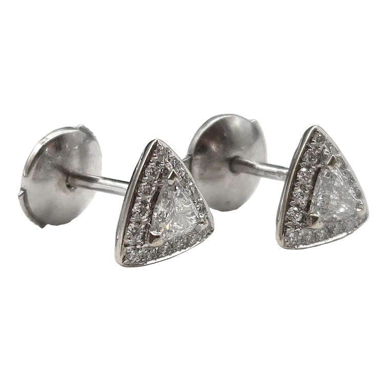White Gold and Diamond Earrings
