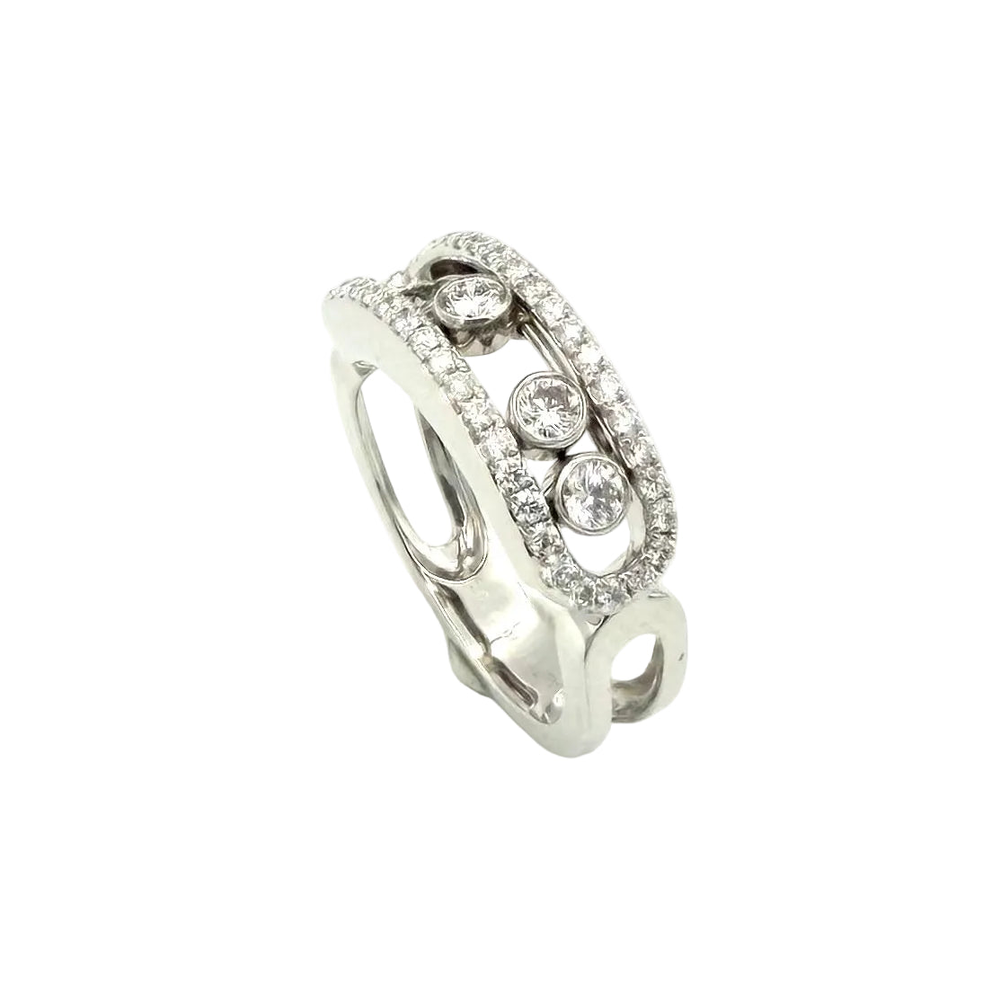 MESSIKA "Move Classique" GM Pave Ring in white gold and diamonds