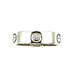 CARTIER "Love" Wedding band ring in white gold and diamonds