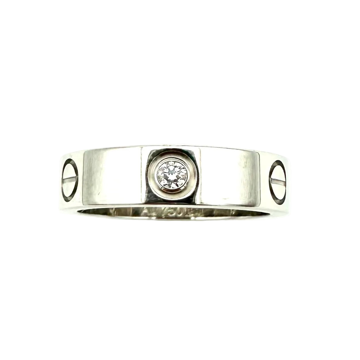 CARTIER "Love" Wedding band ring in white gold and diamonds