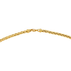 Yellow Gold Palm Leaf Link Necklace