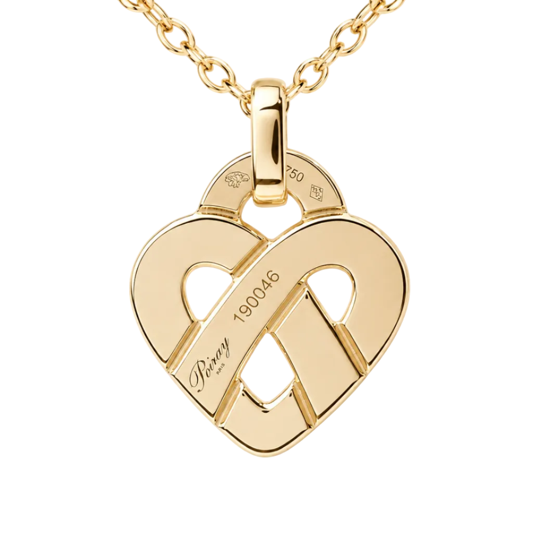 POIRAY "Entrelacé" PM Pendant Necklace in Yellow Gold