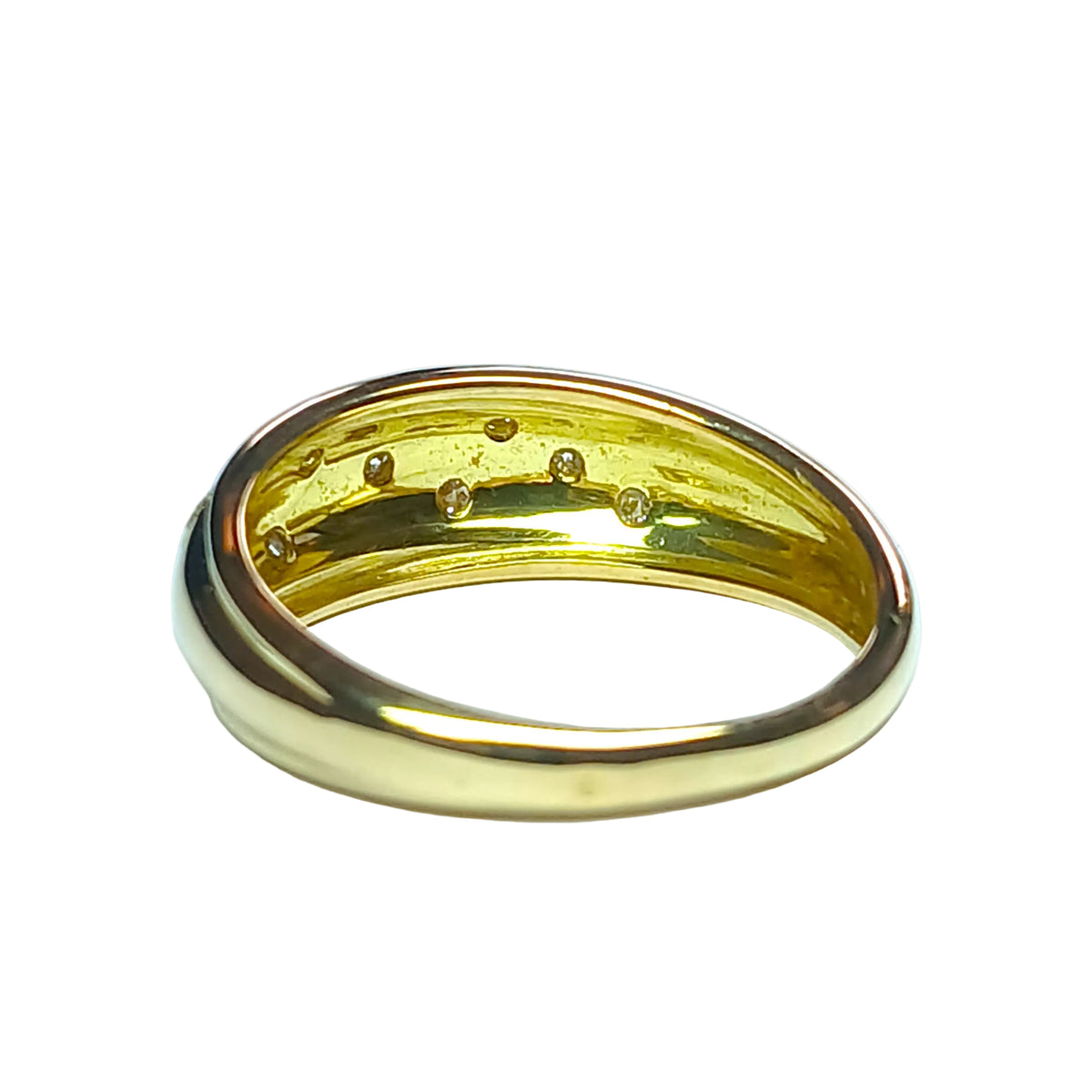Yellow Gold and Diamond Bangle Ring
