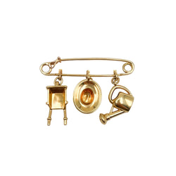 CARTIER "Le Jardinier" Brooch in yellow gold