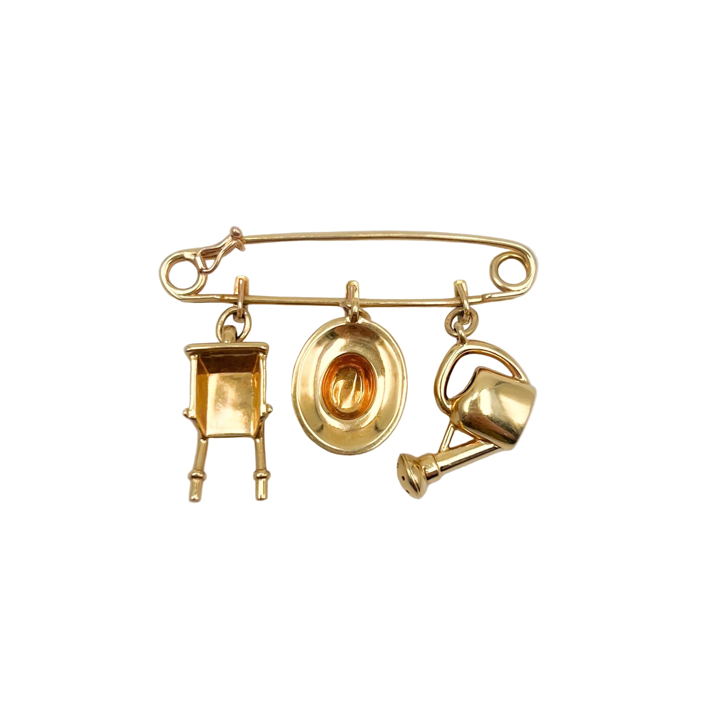 CARTIER "Le Jardinier" Brooch in yellow gold