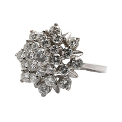 Marguerite Ring in White Gold and Diamonds