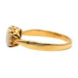 Trilogy Ring in Yellow Gold and Teeth