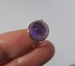 Yellow gold and Amethyst Cocktail Ring