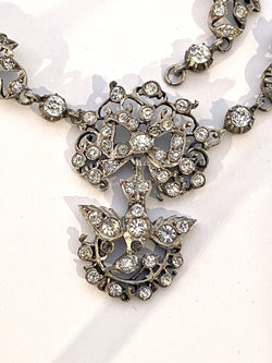 Silver and rhinestone Holy Spirit necklace, circa 1815–1830