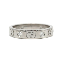 GUCCI "Icon" Ring in White Gold and Diamonds