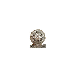 Art Deco Clip-On Earrings in Platinum, Yellow Gold, and Diamonds