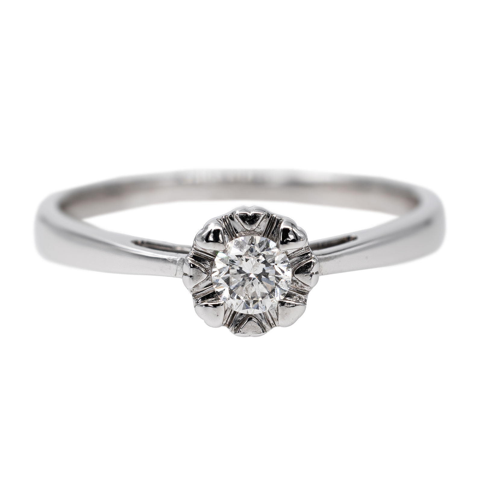 Bague Solitaire Or blanc Diamant