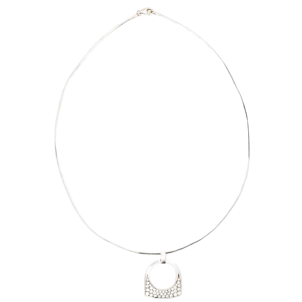 Collier Pendentif FRED "Success" en or blanc et diamants