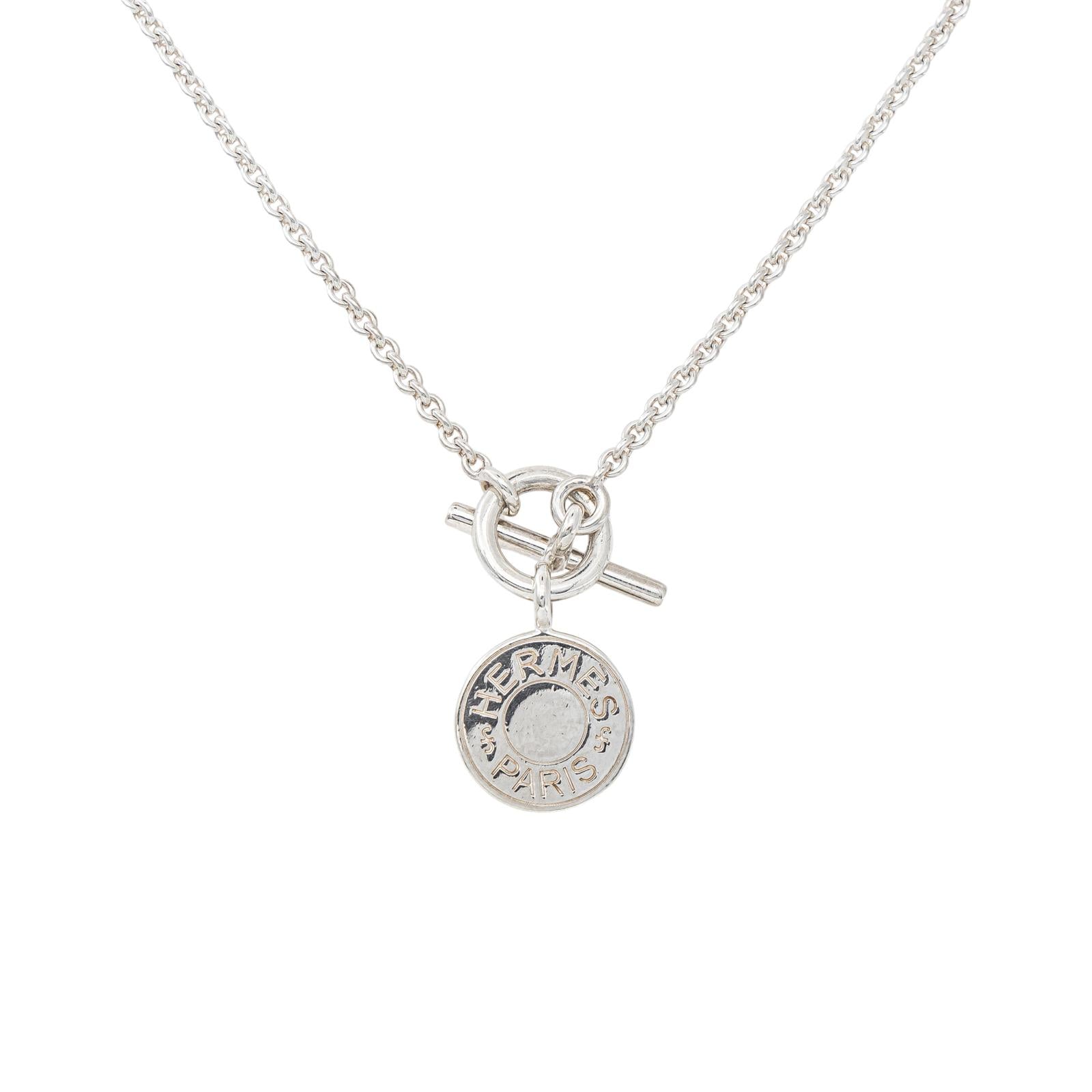 Hermès Collier Maille forçat Ex-Libris Argent