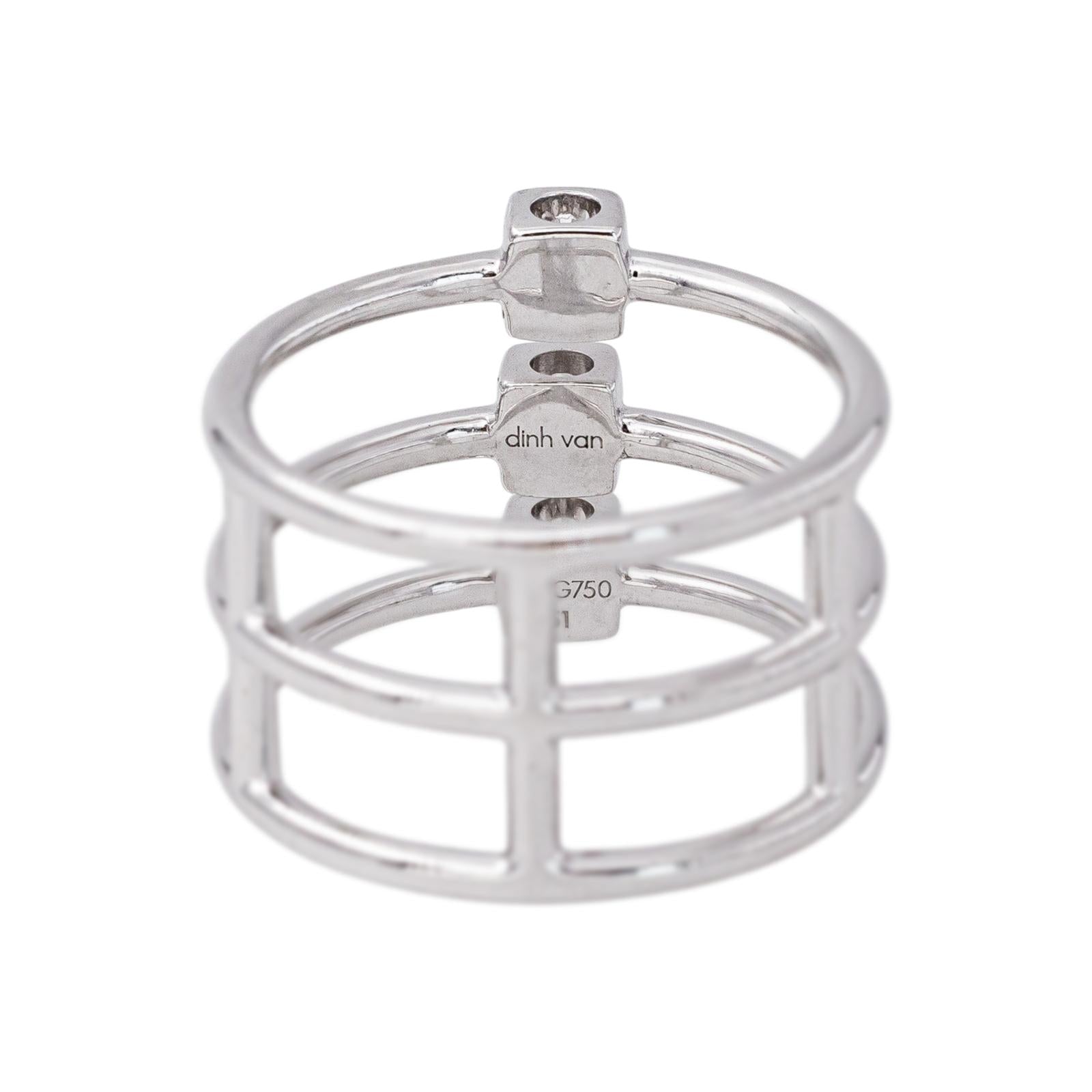 Dinh Van Ring "The Cube" White gold Diamond