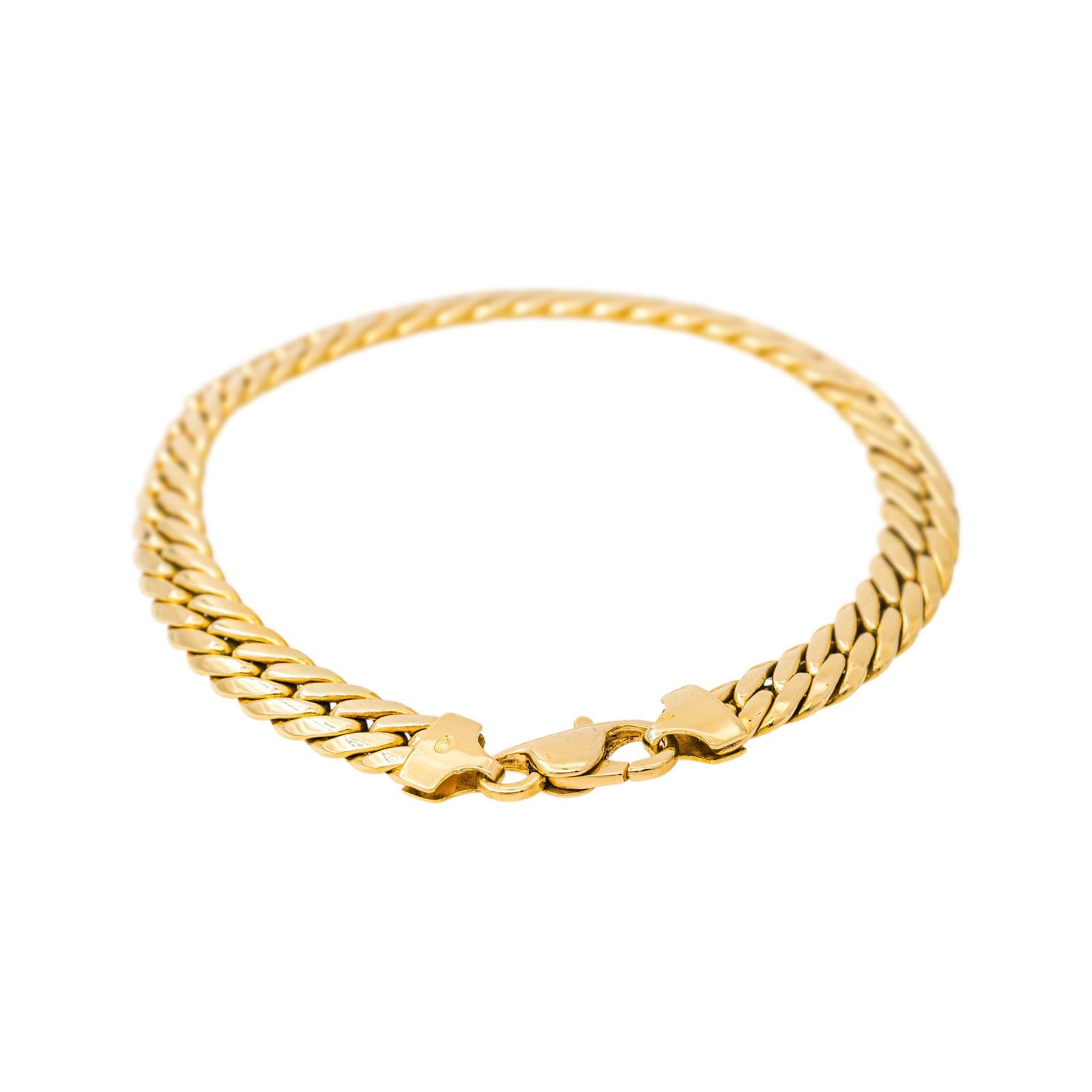 Yellow Gold English Link Bracelet