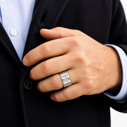 CARTIER "Love" White Gold Bangle Ring