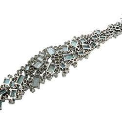 White gold bracelet with aquamarines and diamonds