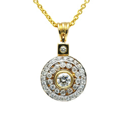 Pendentif en or jaune et diamants