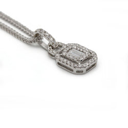Collier Pendentif en or blanc et diamants