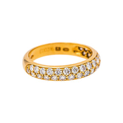 Boucheron Amour Half-Wedding Band Ring in Yellow gold with Diamonds