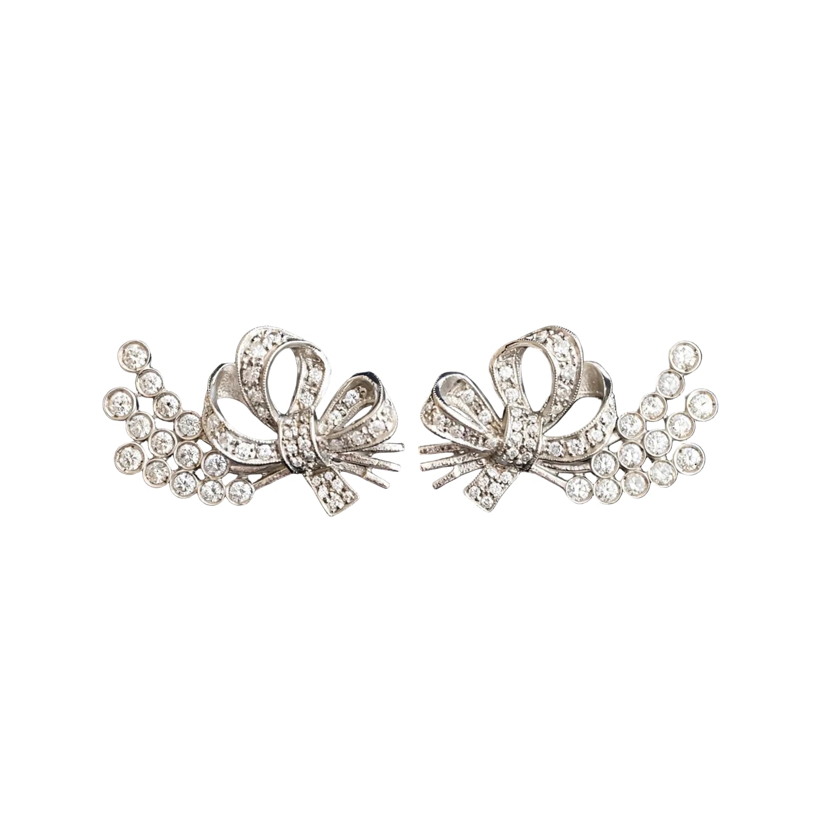 Platinum and Diamond Earrings