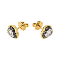 Yellow Gold Diamond Stud Earrings