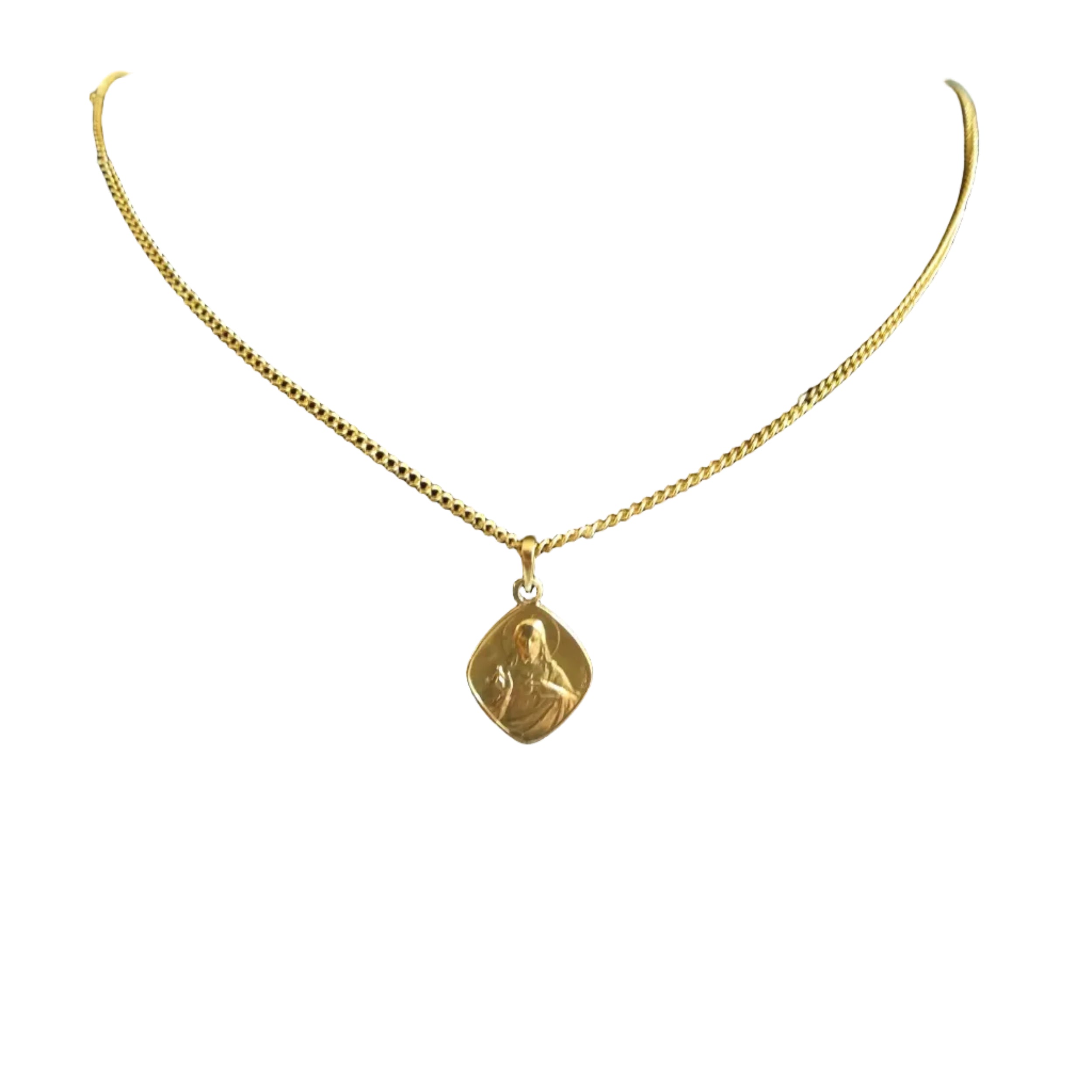 Yellow gold Scapular Medal
