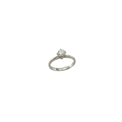 White Gold Solitaire Ring with Diamond