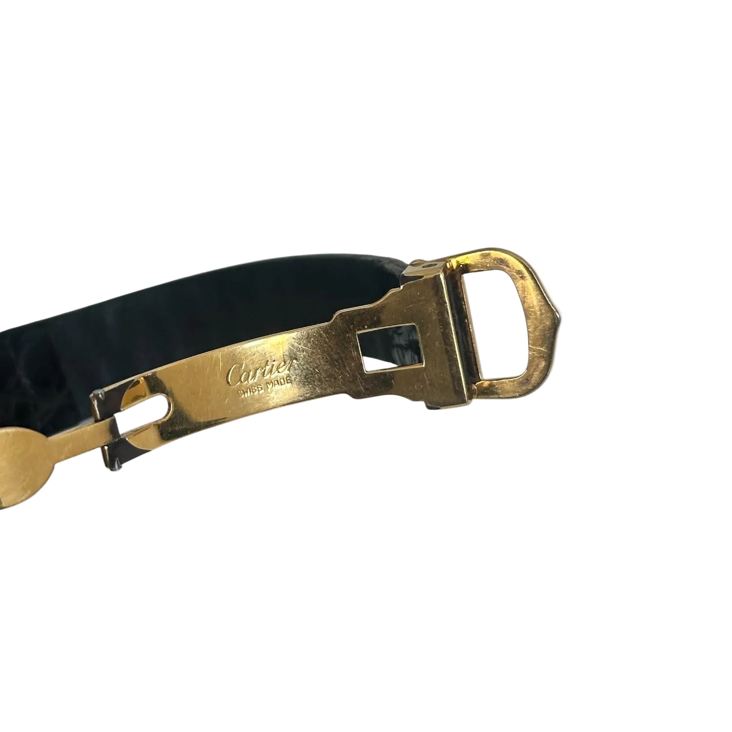 CARTIER "Must Vendôme Louis Cartier" watch in Vermeil and leather