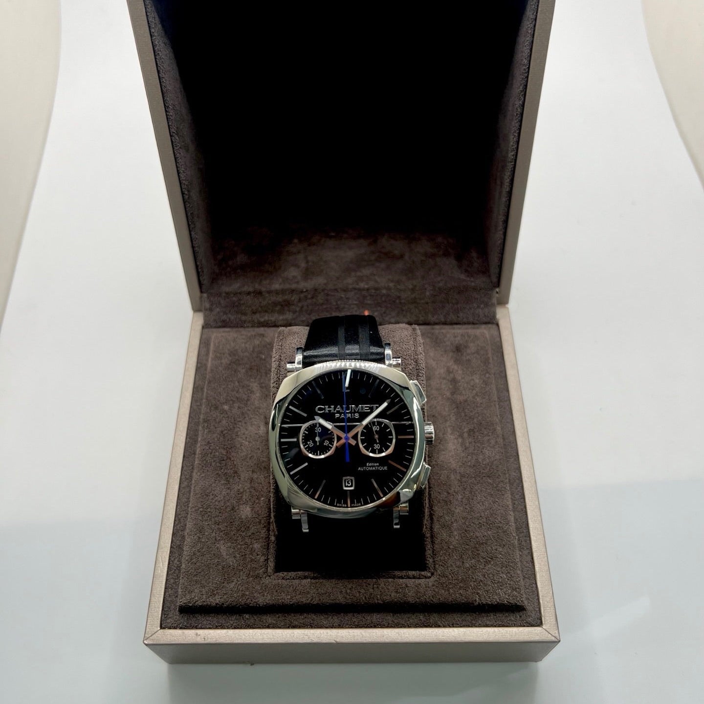 CHAUMET "Dandy" Watch in Steel and Leather