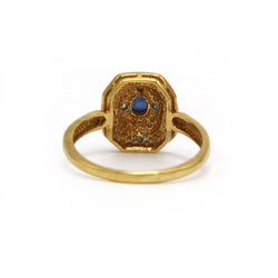 Bague Entourage en or blanc, or jaune, saphir et diamants