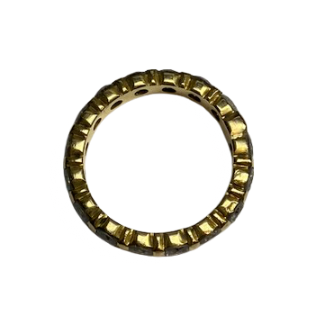 Yellow Gold and Diamond Wedding Band