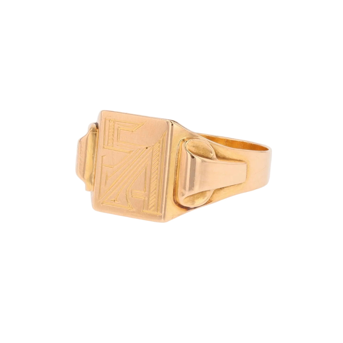 Rose gold Signet ring