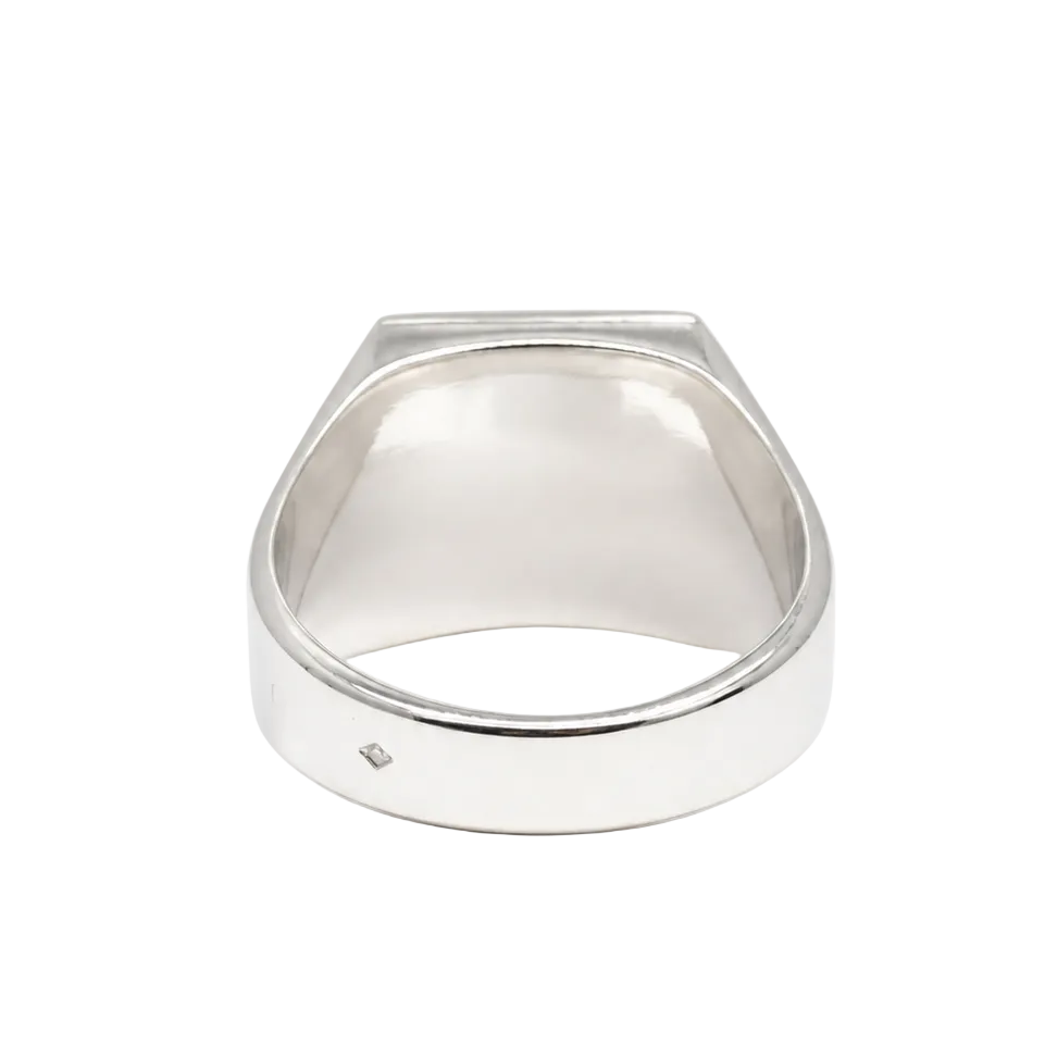 White Gold Signet Ring