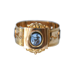 Rose Gold and Agate Bangle Bracelet