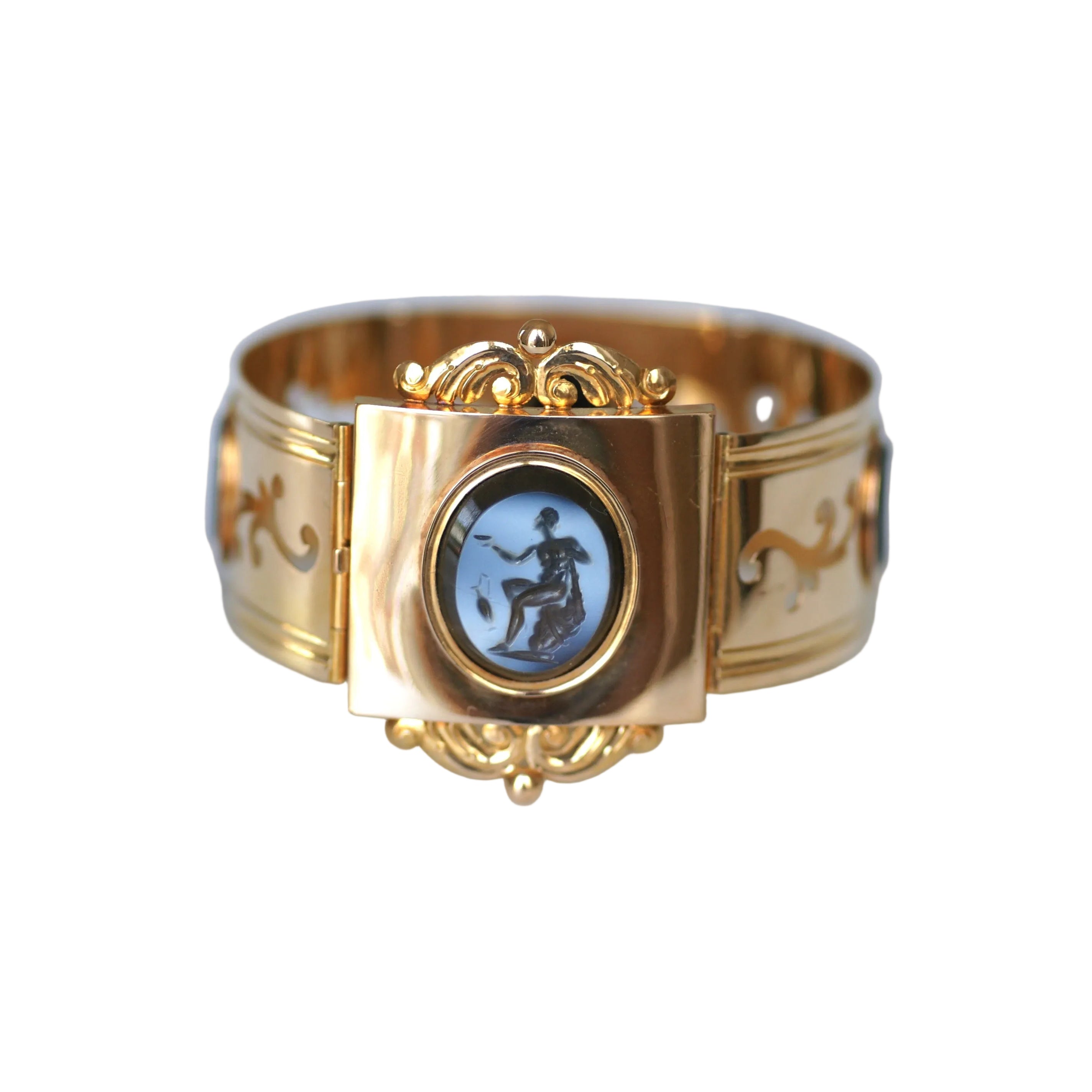 Bracelet Jonc en or rose et agate