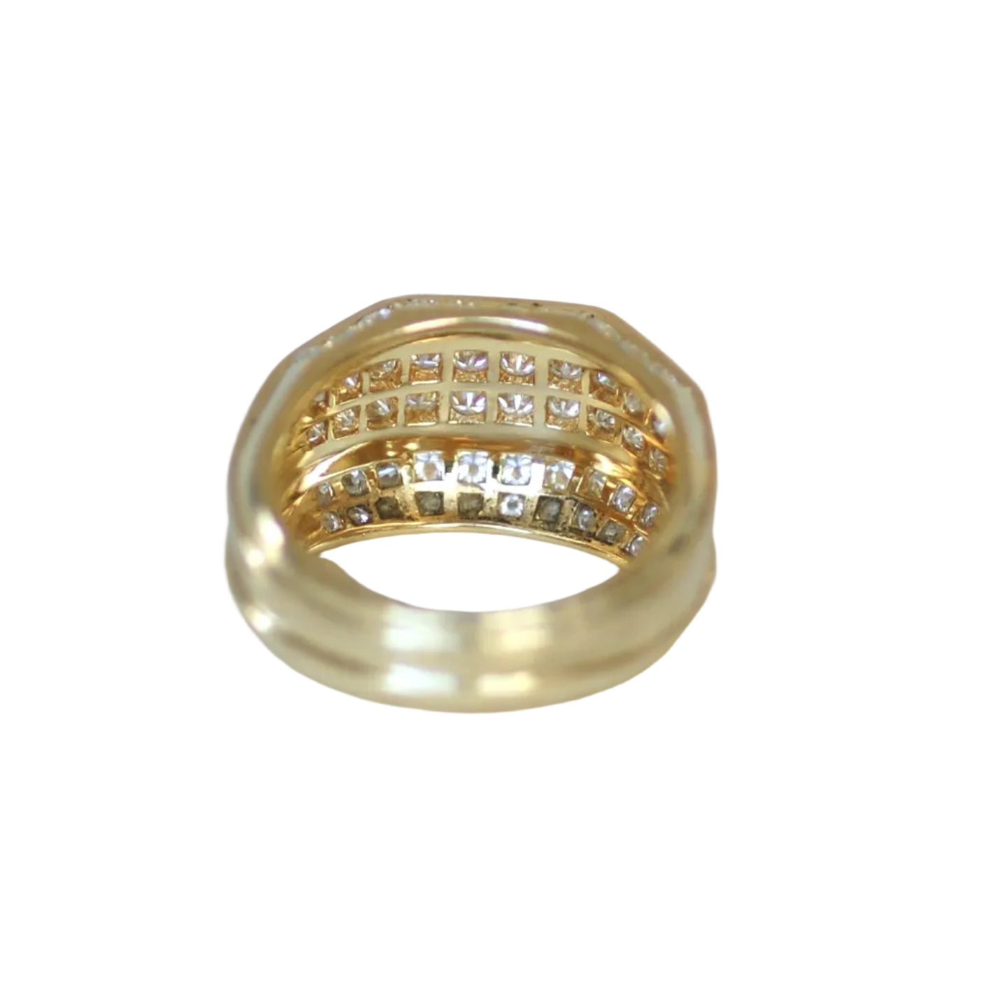 Bague Jonc en or jaune et diamants