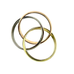 CARTIER "Trinity" MM Wedding band in white gold, yellow gold, and rose gold