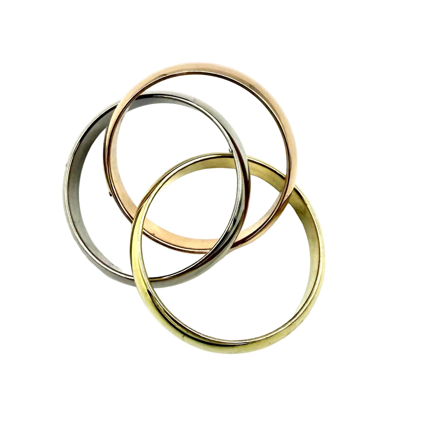 CARTIER "Trinity" MM Wedding band in white gold, yellow gold, and rose gold